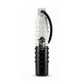 The HuntEmUp 2in Plastic Dog Training Bumper Dummy w/Valve Black White Flasher