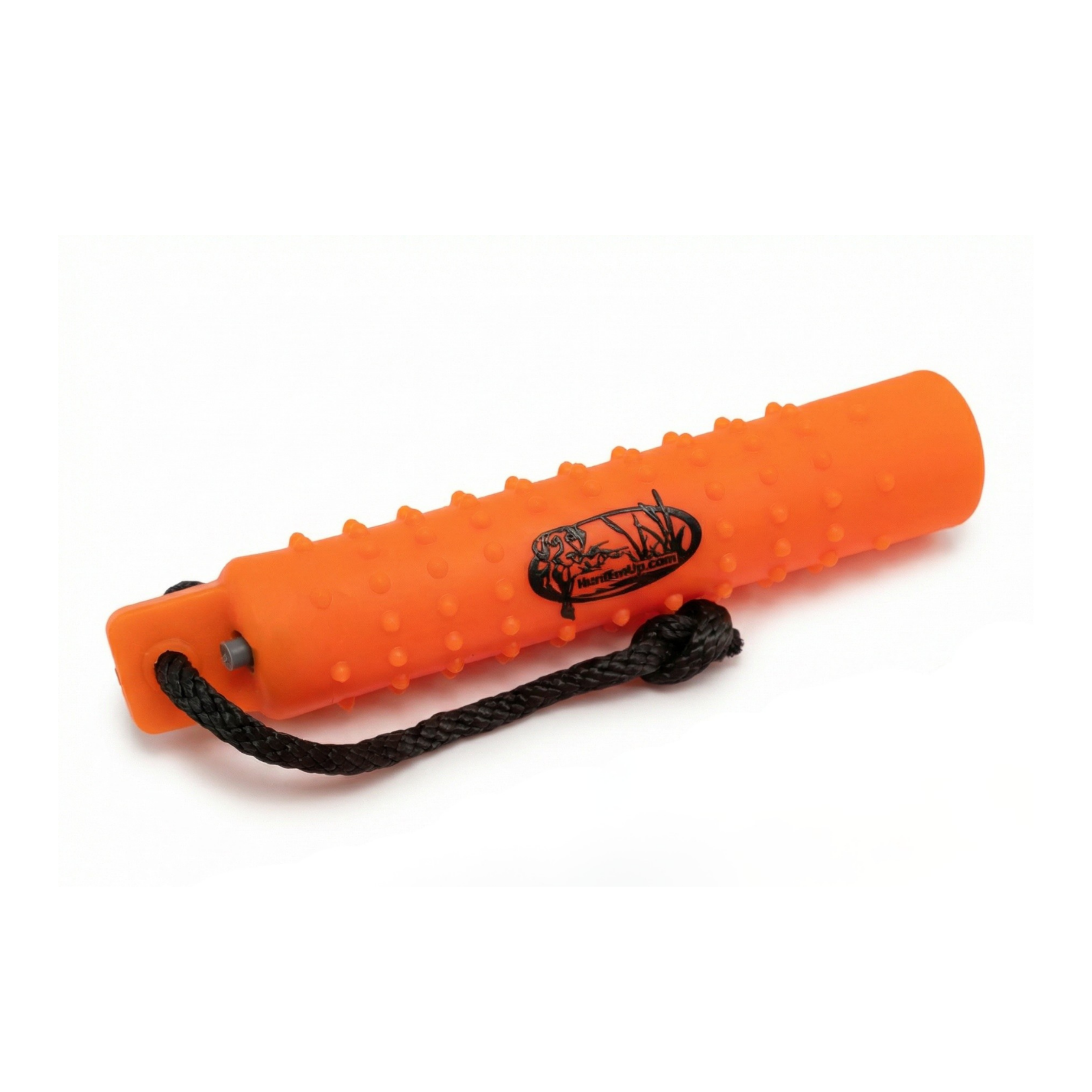 The HuntEmUp 2in Plastic Dog Training Bumper Dummy w/Valve Orange